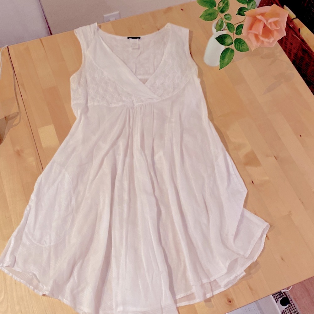 Anthropologie; Left of Center; asymmetrical long cotton tunic blouse.
